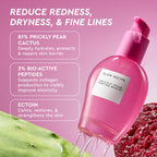 Glow Recipe Prickly Pear Peptide Mucin infographic showing how the serum locks in deep, lasting hydration.
