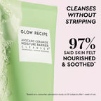 Infographic spotlighting the Mini Avocado Ceramide Cleanser, the GlowTinis kit's first step for the skin barrier.