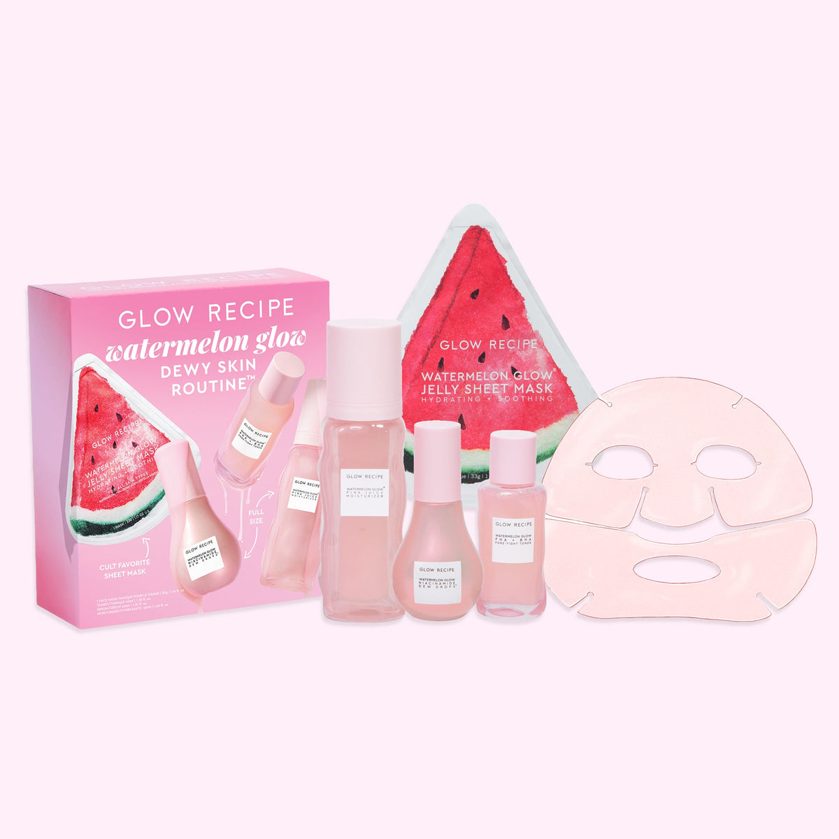 Glow Recipe Watermelon Glow Dewy Skin Kit routine packaging