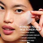 Glow Recipe Vitamin C Brightening Korean Toner Pads infographic explaining how 5 types of Vitamin C target dark spots.