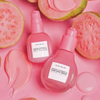 Glow Recipe Guava Vitamin C Bright-Eye Gel Cream being applied to the under-eye area to demonstrate its creamy, fast-absorbing finish.