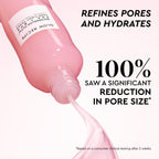 Infographic highlighting the Mini Watermelon Glow PHA+BHA Pore-Tight Toner for refining and tightening visible pores.