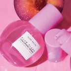 Glow Recipe Plum Plump Hyaluronic Serum claim graphic showing its ability to diminish the look of fine lines.