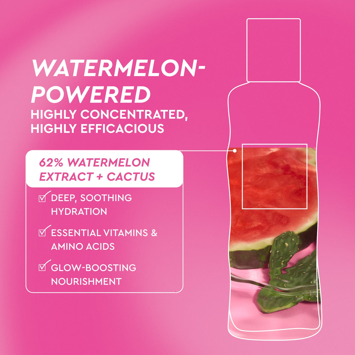 Glow Recipe Dew It Yourself Toner Pads Masking Kit infographic highlighting the watermelon-powered toner formula.