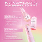 Glow Recipe Watermelon Glow Niacinamide Dew Balm SPF 45 highlighted as a lightweight sunscreen suited for reapplying over makeup.